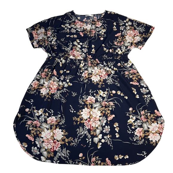 Nemidor Split Neck Floral Print Dress Size 20 Bloomcore Spring Party Cottagecore - Picture 1 of 9